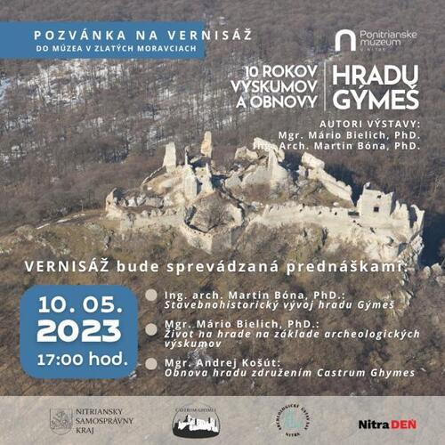 Plagát 10 rokov výskumov a obnovy hradu Gýmeš