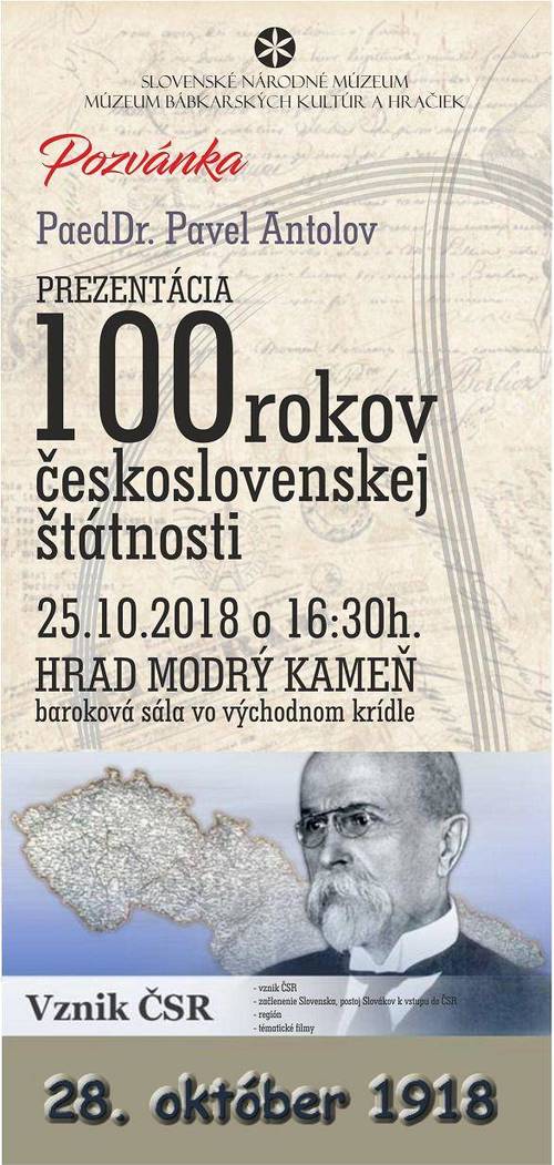 Plagát 100 rokov československej štátnosti