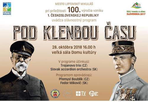 Plagát 100. výročie vzniku 1. Československej republiky