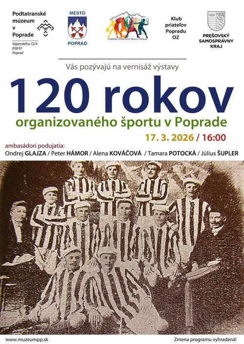 Plagát 120 rokov organizovaného športu v Poprade