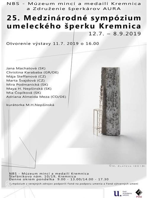 Plagát 25. medzinárodné sympózium umeleckého šperku v Kremnici