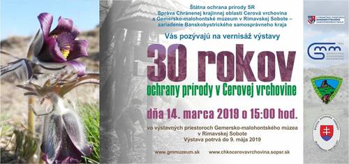 Plagát 30 rokov ochrany prírody v Cerovej vrchovine