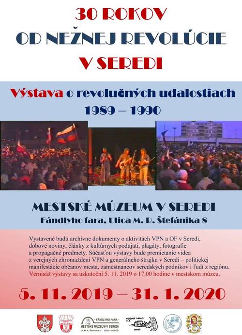 Plagát 30 rokov od nežnej revolúcie v Seredi