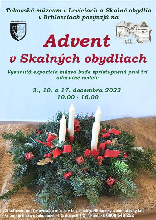Plagát Advent v Skalných obydliach v Brhlovciach