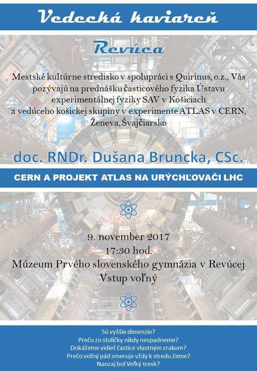 Plagát Cern a projekt atlas na urýchľovači LHC