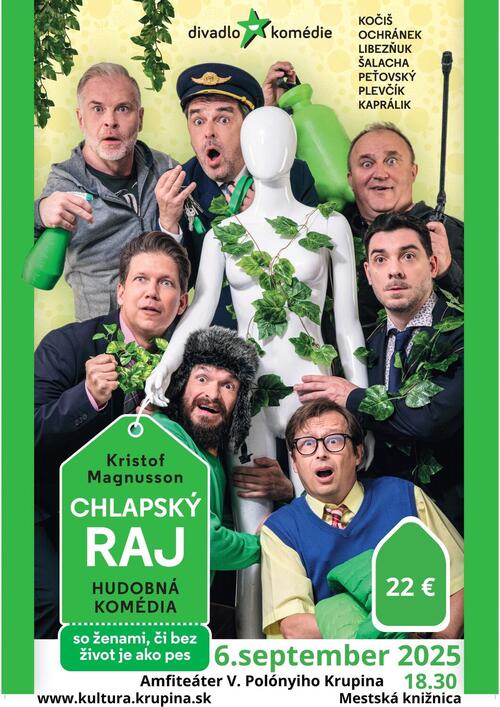 Plagát CHLAPSKÝ RAJ - divadelná komédia