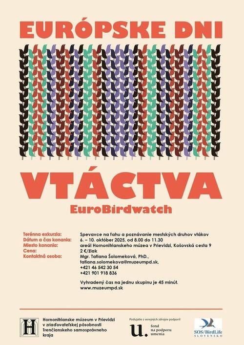 Plagát Európske dni vtáctva