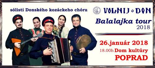 Plagát Piesne Kozáckeho chóru – Balalajka tour 2018
