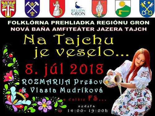 Plagát Folklórna prehliadka Regiónu Gron - Na Tajchu je veselo