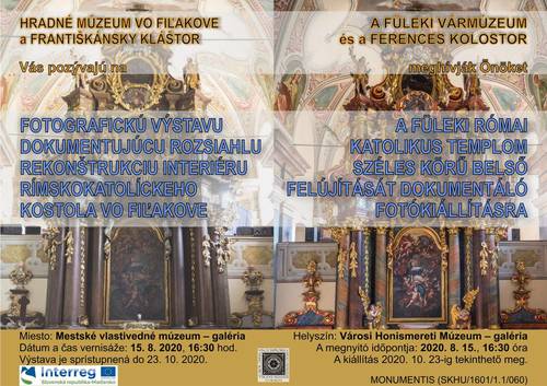 Plagát Fotografická výstava dokumentujúca rekonštrukciu interiéru rímskokatolíckeho kostola vo Fiľakove