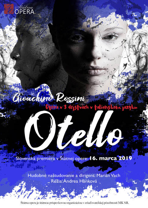 Plagát G. Rossini: OTELLO - slovenská premiéra