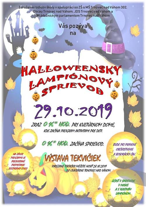 Plagát Halloweensky lampiónový sprievod Trnovec