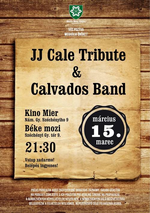 Plagát JJ Cale Tribute & Calvados Band