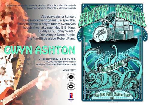 Plagát Koncert blues-rockového gitaristu a speváka Gwyna Ashtona
