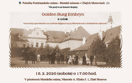 Plagát Koncert skupiny Golden Burg Embryo
