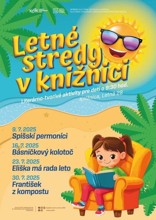 Plagát Letné stredy v knižnici