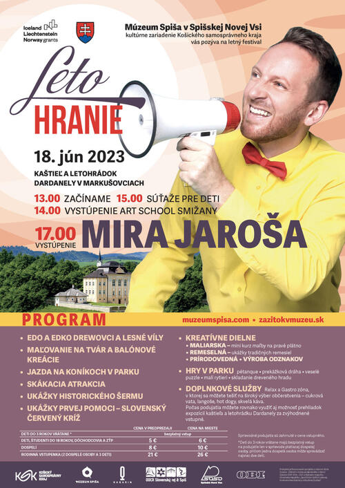 Plagát Letohranie a vystúpenie Mira Jaroša