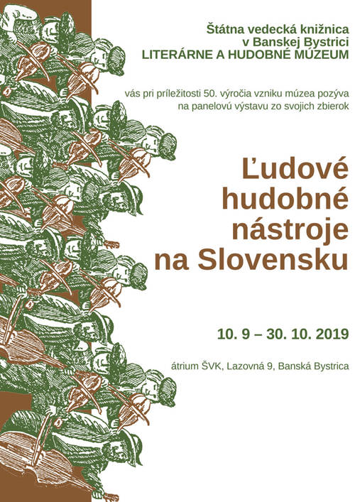 Plagát Ľudové hudobné nástroje na Slovensku