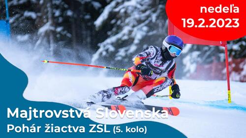Plagát Majstrovstvá Slovenska žiakov - OBROVSKÝ SLALOM
