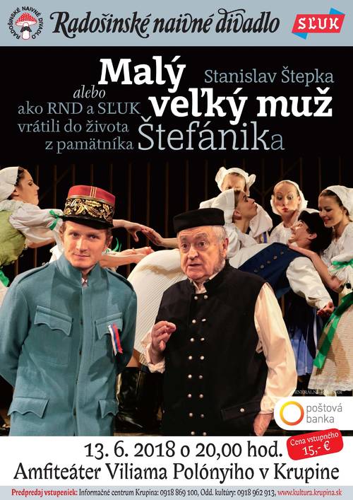 Plagát Malý veľký muž - Radošinské naivné divadlo a SĽUK