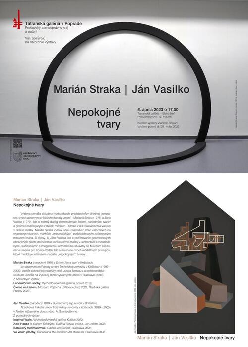 Plagát Marián Straka, Ján Vasilko – Nepokojné tvary