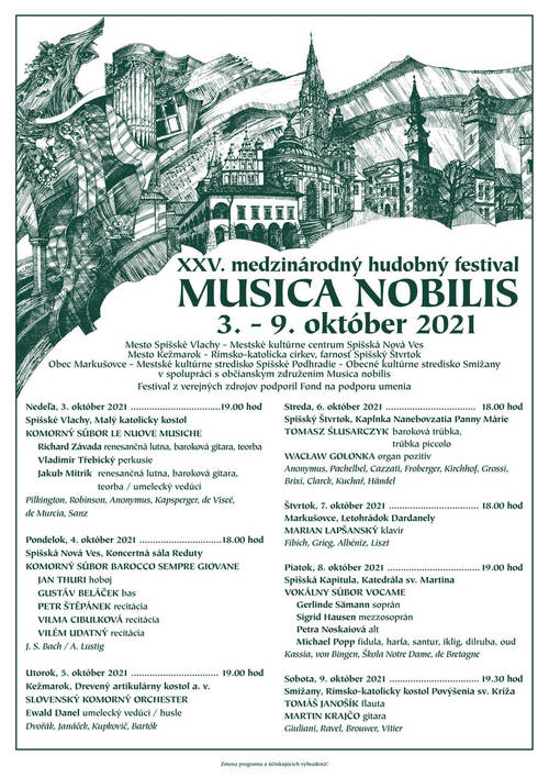 Plagát Medzinárodný hudobný festival MUSICA NOBILIS