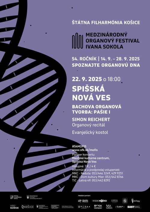 Plagát Medzinárodný organový festival Ivana Sokola
