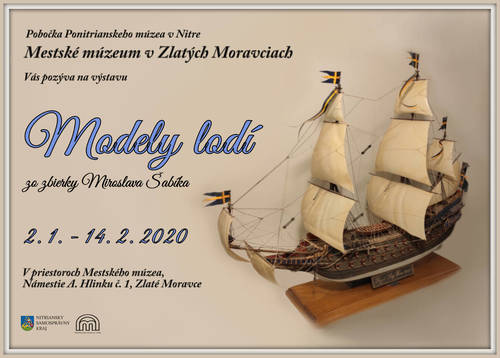 Plagát Modely lodí zo zbierky Miroslava Šabíka