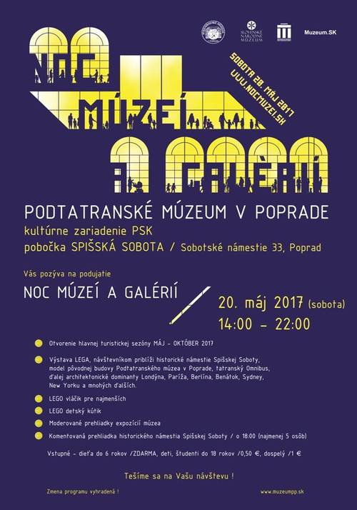 Plagát Noc múzeí 2017