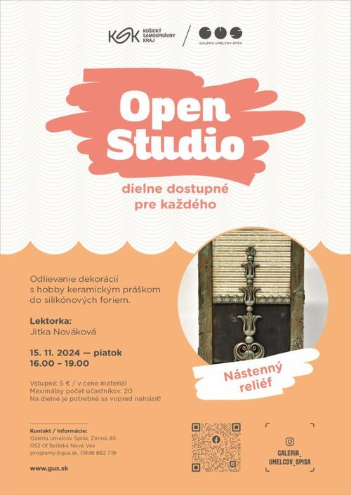 Plagát Open Studio: Nástenný reliéf