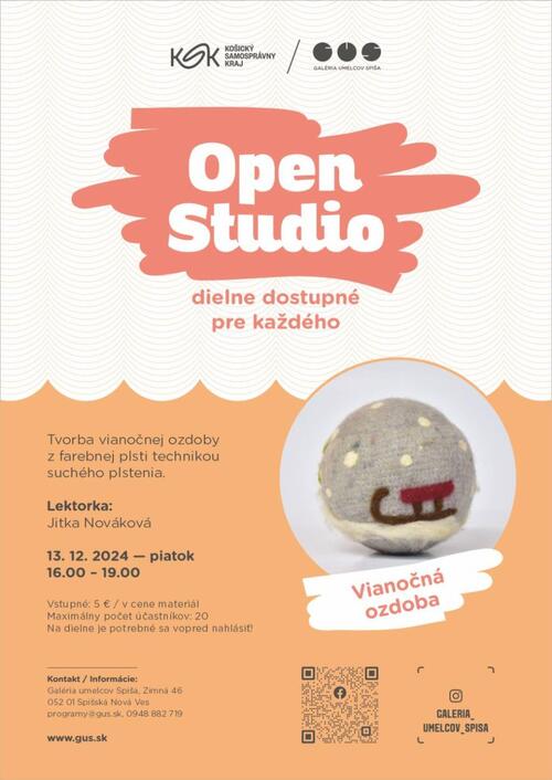 Plagát Open Studio: Vianočná ozdoba