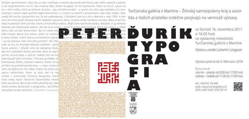 Plagát Peter Ďurík - Typografia