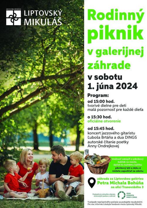 Plagát Piknik v galerijnej záhrade