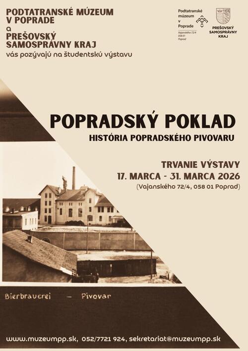 Plagát Popradský poklad - história popradského pivovaru