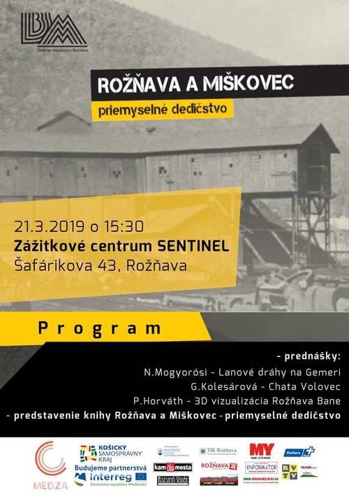 Plagát Predstavenie knihy: Rožňava a Miškovec – priemyselné dedičstvo