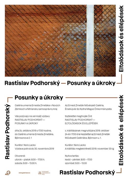 Plagát Rastislav Podhorský: Posunky a úkroky