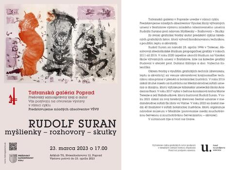 Plagát Rudolf Suran: Myšlienky – rozhovory – skutky