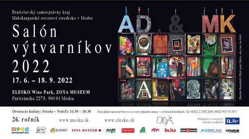 Plagát Salón výtvarníkov 2022  - kolektívna výstava 77 umelcov Bratislavského kraja