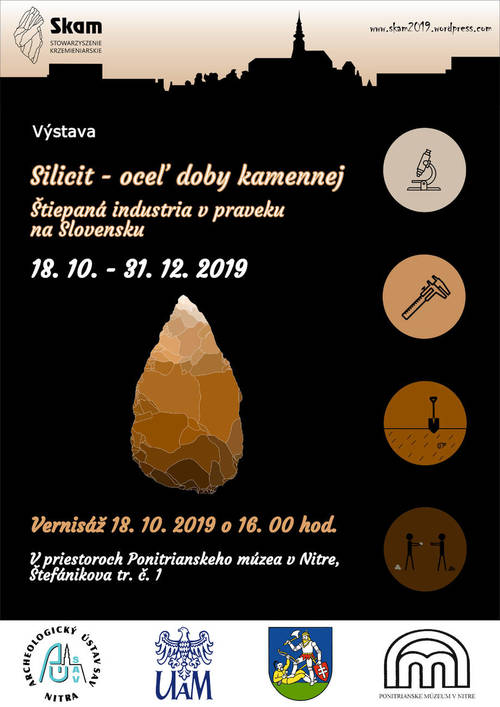 Plagát Silicit – oceľ doby kamennej, štiepaná industria v praveku na Slovensku