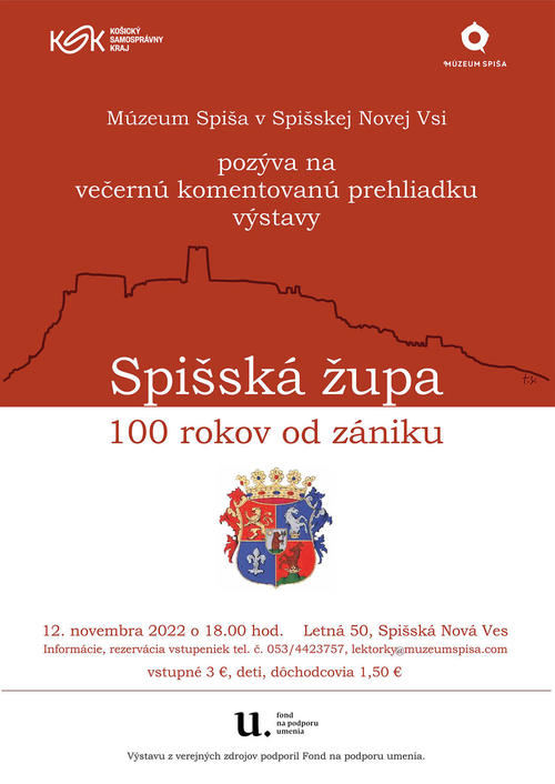Plagát Spišská pupa – 100 rokov od zániku. Večerná komentovaná prehliadka