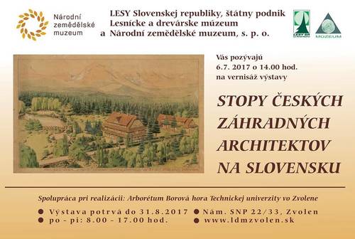 Plagát Stopy českých záhradných architektov na Slovensku