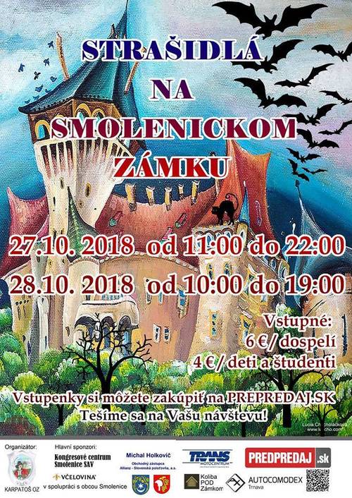 Plagát Strašidlá na Smolenickom zámku 2018