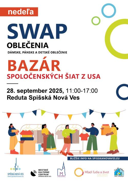Plagát SWAP + bazár spoločenských šiat