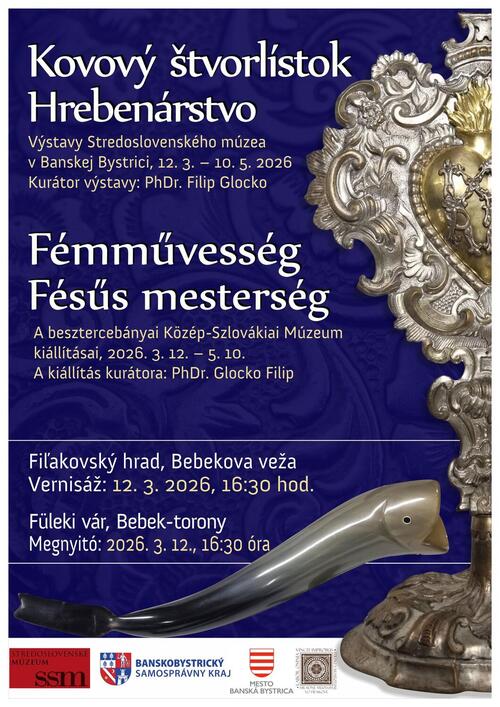 Plagát Turistickú sezónu na Fiľakovskom hrade otvoria výstavy o histórii hrebenárstva a tradičných kovospracujúcich remesiel