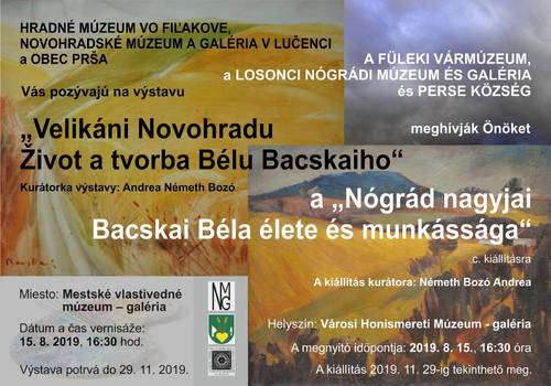 Plagát Velikáni Novohradu – život a tvorba Bélu Bacskaiho