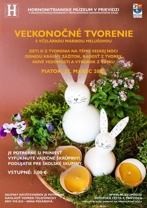 Plagát Veľkonočné tvorenie s včelárkou Marikou Melušovou