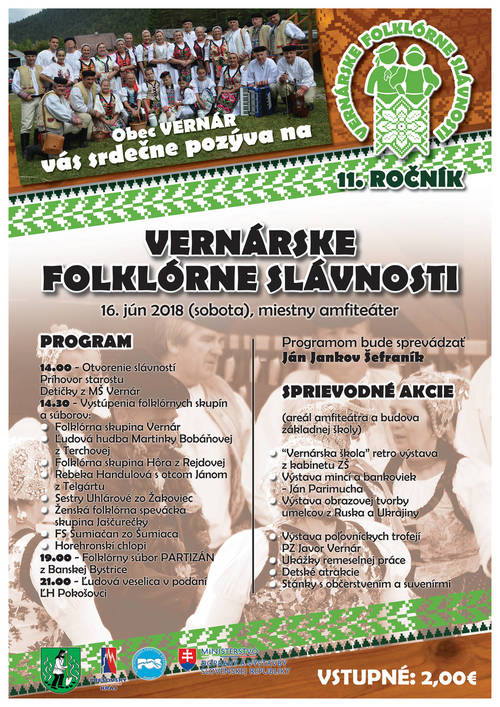 Plagát Vernárske folklórne slávnosti