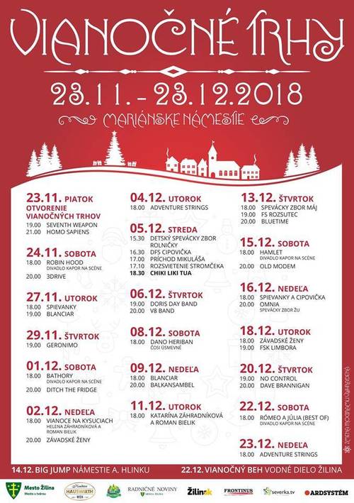 Plagát Vianočné trhy Žilina 2018