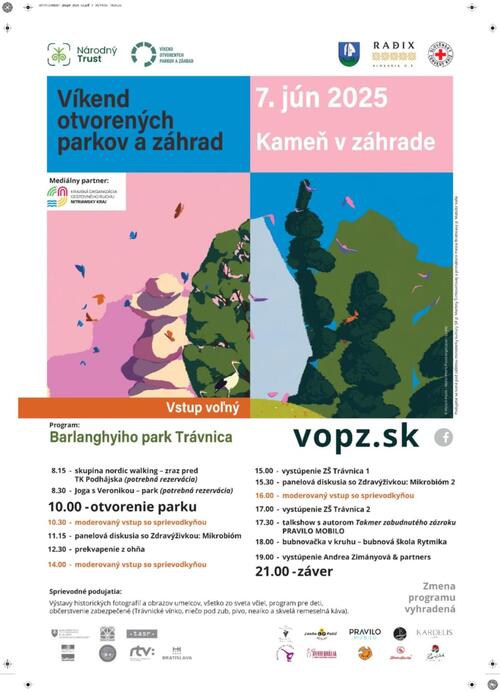 Plagát Víkend otvorených parkov a záhrad