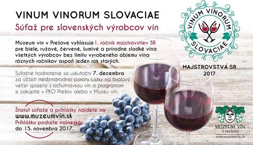 Plagát Vinum vinorum Slovaciae 2017